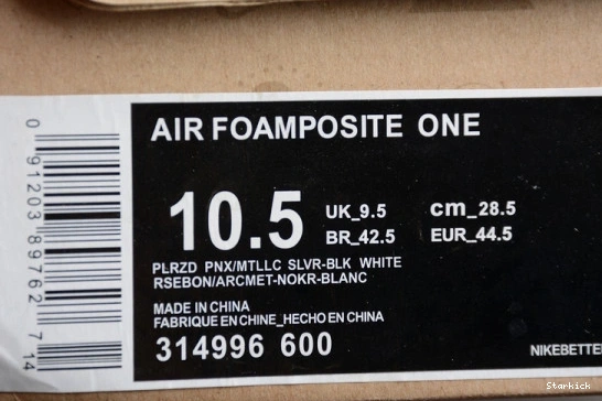 Pink Foamposite One Air  314996-600 Pearlized 1002